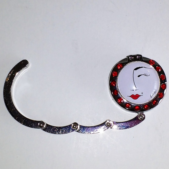 Lolita foldable handbag hook w/mirrors - Picture 5 of 8